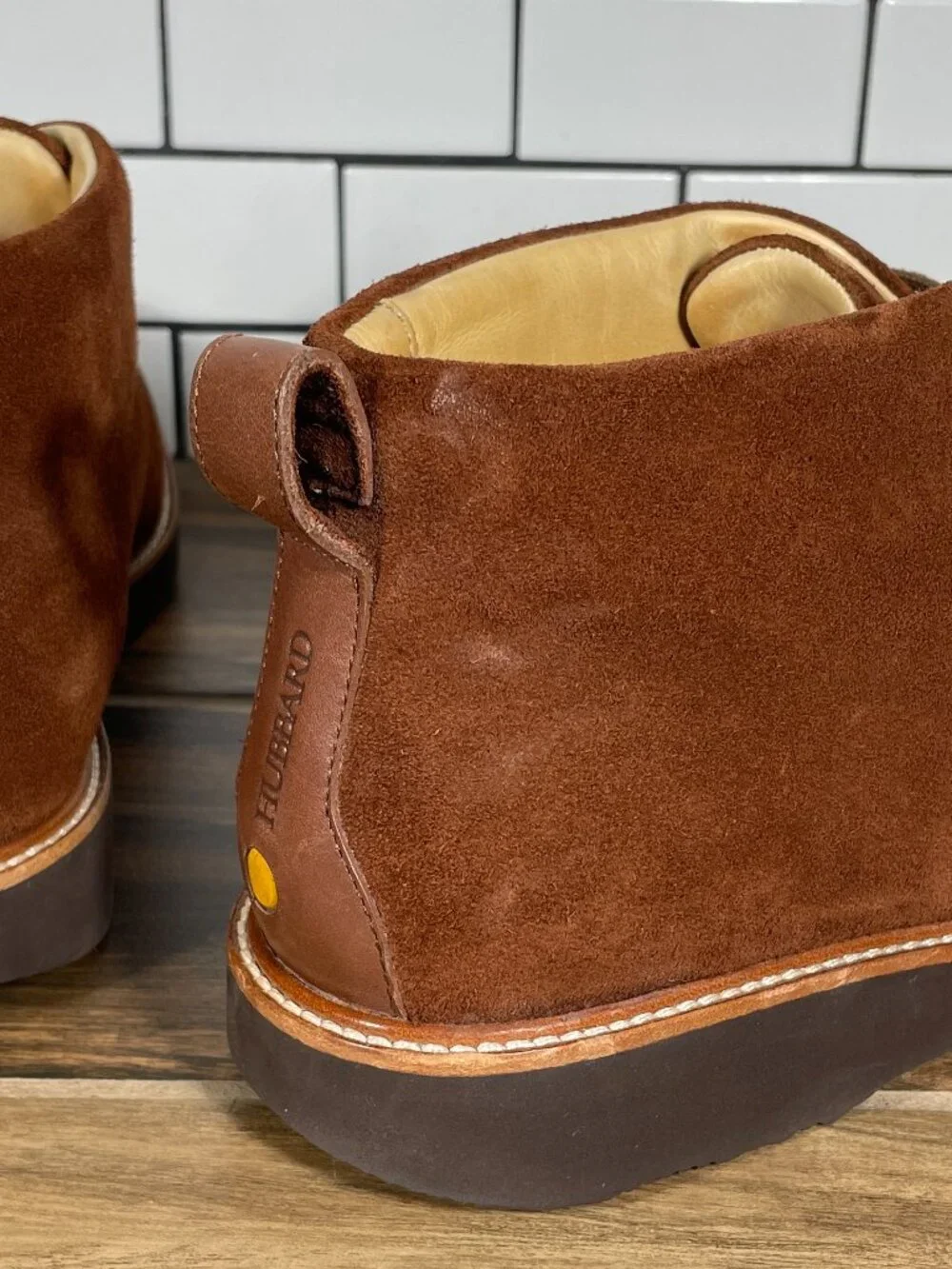 samuel hubbard Re-Boot Shoes Mens Size 10.5 Mahogany Suede Vibram Chukka Boots